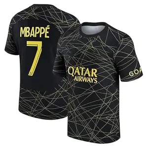 PSG Jersey|Mbappe Tshirt |PSG Football Tshirt Black for (Boys & Men)(Large 40)