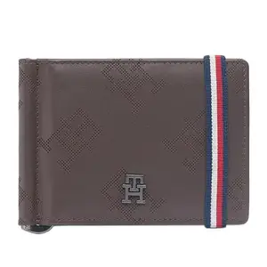 Tommy Hilfiger Men Acropolis RFID Protection Leather Moneyclip - Brown