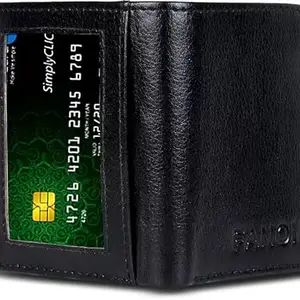Smart Enterprise S P International Trading Men Travel, Travel, Formal Black Artificial Leather Wallet (5 Card Slots (Black)