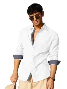 Visit the Pinkmint Store Pinkmint Men's Solid Shirt | Soft Cotton Blend | Casual Shirt | Plain | Full Sleeve - Regular Fit (Available in Plus Size)