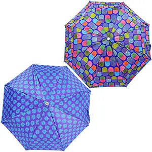 RAINPOPSON 3 Fold Color Umbrella for Women Stylish & Men 3 Fold Combo - Set of 2 (Multicolour)