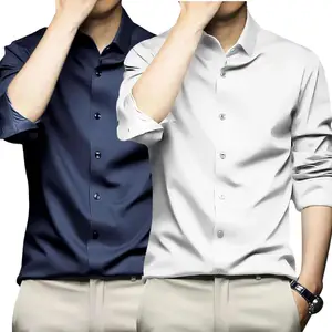 Visit the DEELMO Store DEELMO Combo of Men's Stylish Solid Satin Casual Shirt for Men Full Sleeves| Poly Satin Silk Shirt Pack of 2