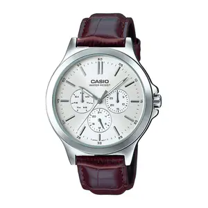 Visit the Casio Store Casio Enticer Analog White Dial Men's Watch (MTP-V300L-7AUDF, A1177, Silver)