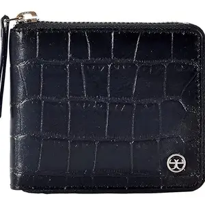 eske eské Quintin - Handcrafted Genuine Leather Zip Around Wallet - Cards and Bills Holder - Wallet Built for Everyday Use - Travel Friendly - Durable and Water Resistant -Black Ozone