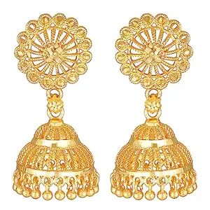 MEENAZ earrings for women stylish Jhumki Ear Chain long Jhumka Girls Traditional Temple 1 One Gram Gold South Indian Screw fashion Meenakari champaswaralu big Peacock Jhumkas Combo stylish golden 496