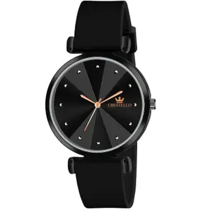 Visit the CRESTELLO Store CRESTELLO Silicone Strap Analog Wrist Watch for Women (Black/Blue/Green/Brown) | CR-Ck137