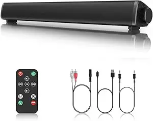 AMERTEER PC Soundbar,Wired & Wireless tooth BT Computer Speakers