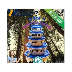 Kitchen Container |250+450+800+1400+2500 ml| Stackable Refrigerator Organizer for Fresh Food Storage | BPA-Free Kitchen Solution|Design - 4896 for Home and Kitchen