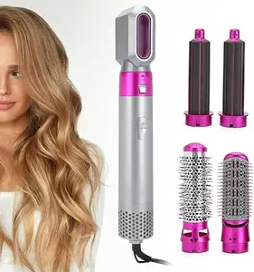 Techking Drumstone (DEAL WITH 15 YEARS WARRANTY) 5 in 1 Hot Air Styler Hair Dryer Comb Multifunctional Styling Tool for Curly Hair machine for Straightening Curling Drying Combing Scalp Massage Styling