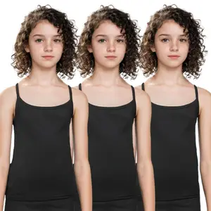 Adira | Cotton Camisole for Beginners | Beginners Cami for Puberty | Flat Padding for Nipple Coverage | Confidence for School & Home | Soft Stretchy Cotton | Pack of 3