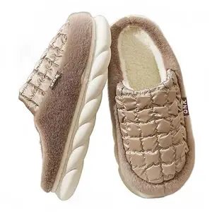 TopiBaaz Winter Slipper for Men and Women Flip Flop Soft Velvet Fur Indoor Bedroom Slides for Girl Boys Home Carpet Casual Room Slipper Chappal (Brown, 7uk)