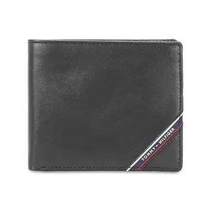 Tommy Hilfiger Narvik Men Leather Slimfold Wallet - Black