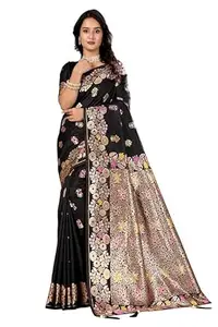 STITCHARC Jacquard Soft Silk Saree Pure Silk with Unstitched Blouse Piece