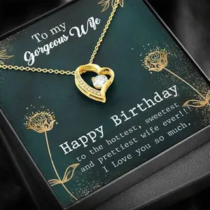 rakva 925 Sterling Silver Gift for Wife on Birthday - Pure Silver Pendant & Message Card Female- | Necklace to Gift Women & Girls | With Certificate of Authenticity