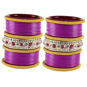 MAYA FASHION Rani Stone Acrylic Bangle Elegant Extra Large Size Bangle | Perfect Fit for Plus Size banglesTrendy and Comfortable Fit for woman and girls | (Sku-ban1853)