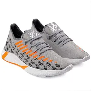 Floarkart Trendy Stylish for Men | Sports Shoes for Men with Breathable Max Cushion Technology for Running, Walking & Gym Shoes for All Season (Grey Size 6)