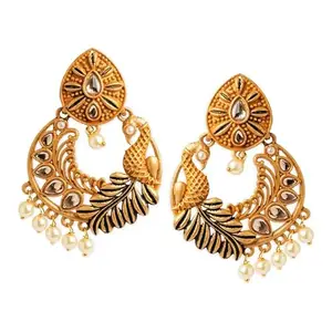 Hot And Bold Handcrafted Ethnic Earrings with Exquisite Detailing - Statement Jewelry for a Touch of Cultural Elegance. 9637-66