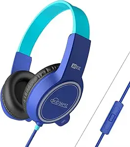 MEE audio KidJamz 3 Child Safe Headphones for Kids with Volume-Limiting Technology and Built-In Microphone and Remote for Video Chatting and Phone Calls (Latest Version) (Blue) price in India.