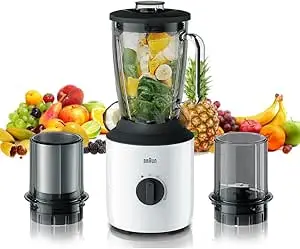 Braun Jb 3173 Powerblend Glass Jug Blender 1.5 Ltr, 800 Watts"Min 1 year manufacturer warranty"