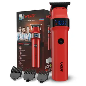 VGR Rosso Professional Men's Beard & Moustache Hair Trimmer