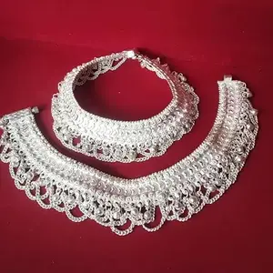 Gota Chandi Bridal Anklet (jhalar) Alloy Anklet (Pack of 2)