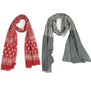 Female Stole/Scarf For Girl/Ladies Cotton Blend Ethnic Pattern Solid Scarves For Women(STCO-12)