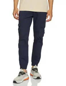 Visit the Amazon Brand - Symbol Store Amazon Brand - Symbol Men Carrot Stretchable Cargo Jogger Pants | Chinos | Casual Trousers