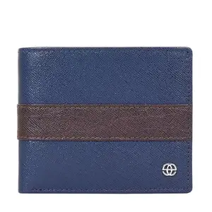 eske Tristan Men’s Genuine Leather RFID Blocking Bi-Fold Wallet | 6 Card Slots, 1 ID Window, 2 Bill Pockets, 2 Slip Pockets & Coin Pocket | Dual Tone Saffiano Leather Finish