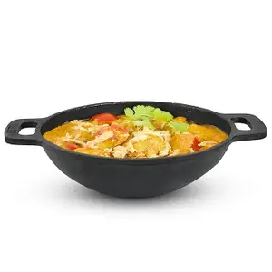 The Indus Valley Cast Iron Kadai/Kadhai Deep Frying