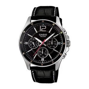Visit the Casio Store Casio Enticer Chronograph Black Dial Men's Watch - MTP-1374L-1AVDF (A834)