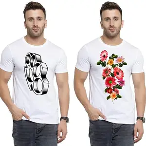 Shree Shyam Textile - Where Fashion Begins | DP-1763 | Polyester Graphic Print T-Shirt | | Pack of 2