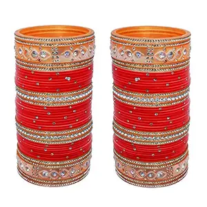 Lucky Jewellery Designer Acrylic Bridal Dulhan Punjabi Choora for Women (508-M1C1-722-R2.4)