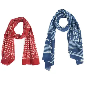 Female Stole/Scarf For Girl/Ladies Cotton Blend Ethnic Pattern Solid Scarves For Women(STCO-35)