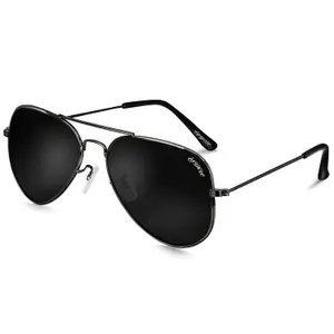 Visit the ELEGANTE Store ELEGANTE Classic HD Polarized Aviator Sunglasses for Men & Women, 100% UV Protected, Lightweight Copper Frame