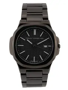 Visit the French Connection Store French Connection Iconic Hexagonal Black Dial Mens Analogue Watch FCB2BM