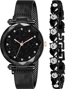RPS FASHION WITH DEVICE OF R Classic Multicolor Butterfly Designer Analog Braclert Combo Set Girls & Wmen (Black)