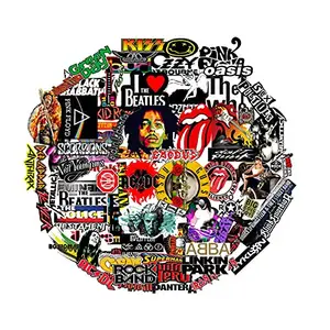 Elton Vinyl Sticker Pack [75-Pcs], Waterproof Random Sticker Pack for Laptop, Cars, Motorcycle, PS4, Xbox One(Rock Musical)