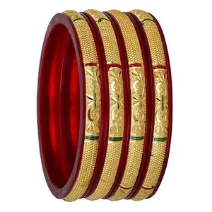 Joyeria Fashions Classy Gold Plated Set Of 4 Bangle Set for Women-2.8