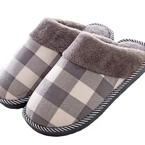 Wolvesden Home Flip-Flops & Slippers Indoor Non-Slip Soft Fur Flip Flop Slides And Slippers Cute Flip Flops for Women-Grey_8