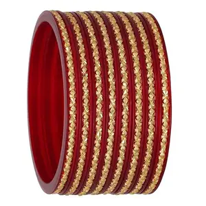 Barrfy Collection's Micro Plating Gold Plated Bangles Set (Pack of 8 Bangles)-2.8