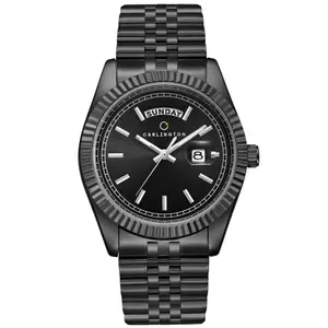 Visit the Carlington Store Carlington Analog Gents Watches with Stainless Steel Chain Strap | Day and Date Display | Premium Gift Watches for Men – Stylish Casual & Formal Wrist Watch - CT 8888