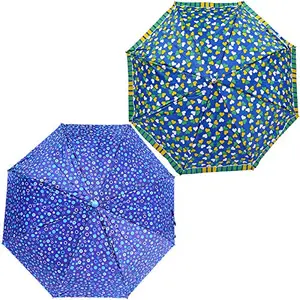Rainpopson 3 Fold Color Umbrella for Women Stylish & Men 3 Fold Combo (Multicolour) - Set of 2 (FR_151)