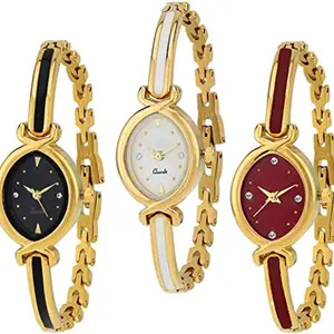 Brand: Acnos Acnos® Premium Gold Chain Analog Watches Combo for Women Pack of - 3 (K-10-3COMBO)