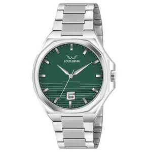 Visit the LOUIS DEVIN Store LOUIS DEVIN Stainless Steel Chain Analog Wrist Watch for Men (Black/Blue/Green/White Dial) | LD-G076-CH