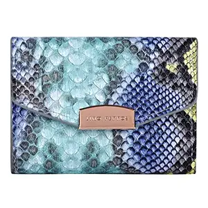 Lino Perros Womens Textured Blue Wallet