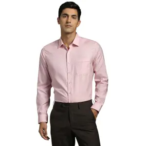 Visit the Louis Philippe Store Louis Philippe Men's Slim Fit Easy to Iron Everyday wear Premium Cotton Full Sleeve Textured Formal Shirt