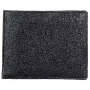 BLU WHALE Genuine Leather Classic Men's Wallet Black