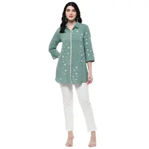 Visit the BIBA Store BIBA Women Viscose Rayon Regular Straight Printed Kurti