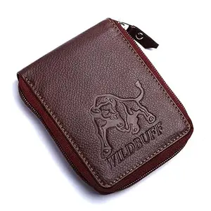 WILDBUFF Stylish Genuine Leather RFID Protected Premium Wallet/Purse for Mens and Boys (Brown)