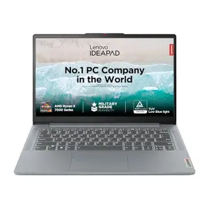 Lenovo IdeaPad Slim 3 AMD Ryzen™ 3 7320U 14" FHD Thin and Light (8GB/512GB SDD/Windows 11 Home/Office Home & Student 2021/1Yr ADP Free/Arctic Grey/1.37Kg), 82XN006JIN